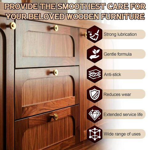 شمع درج جاوجاو، شمع الأثاث للخشب، 7 أوقية، زيت تشحيم قوي للأدراج الخشبية، يزيل الالتصاق والضوضاء، سهولة درج الأدراج والأبواب ومفصلات كرسي الجيتار، 200 جرام in Kuwait