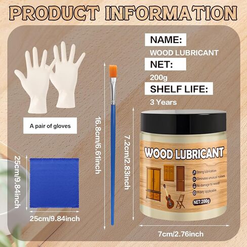 شمع درج جاوجاو، شمع الأثاث للخشب، 7 أوقية، زيت تشحيم قوي للأدراج الخشبية، يزيل الالتصاق والضوضاء، سهولة درج الأدراج والأبواب ومفصلات كرسي الجيتار، 200 جرام in Kuwait