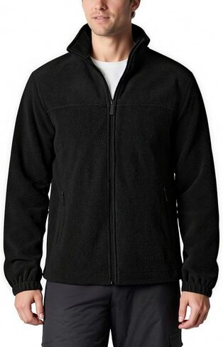 Men's Polar Fleece Jacket Full Zip Antistatic Casual Warm Coat Soft Warm Outwear with Zipper Pockets in Saudi Arabia