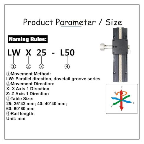 X-axis Long Stroke Dovetail Linear Platform Manual fine Adjustment(LWX40-L300) in Saudi Arabia
