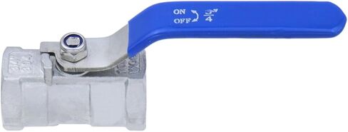 Dnyta 2 Pcs Standard Port Ball Valve 3/4 Inch, Stainless Steel 304 Female x Female Heavy Duty 3/4 Gas Valve Switch with Hex Threaded Straight-through Joints and Raw Material Belt, for Water, Oil, Gas in Kuwait