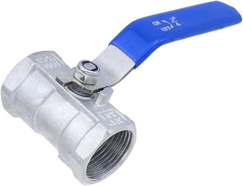 Dnyta 2 Pcs Standard Port Ball Valve 3/4 Inch, Stainless Steel 304 Female x Female Heavy Duty 3/4 Gas Valve Switch with Hex Threaded Straight-through Joints and Raw Material Belt, for Water, Oil, Gas in Kuwait