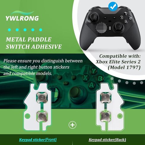 Back Paddle Enhance Metal Pad Kit for Xbox Elite Series 2 Increase Back Paddles Pressure Button Trigger Sticker Accessories Replacement in Saudi Arabia
