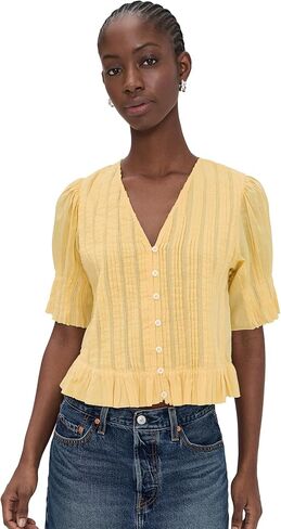 Sea Women's Alberte Solid Bubble Sleeve Blouse in Saudi Arabia