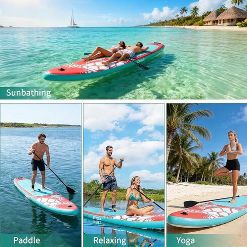 GarveeLife Inflatable Stand Up Paddle Board with Premium SUP Paddle Board Accessories, Wide Stable Design, Non-Slip EVA Deck Pad, Built-in Camera Mount, for Adults & Youth, 10'6"/11'/11'5" in Saudi Arabia