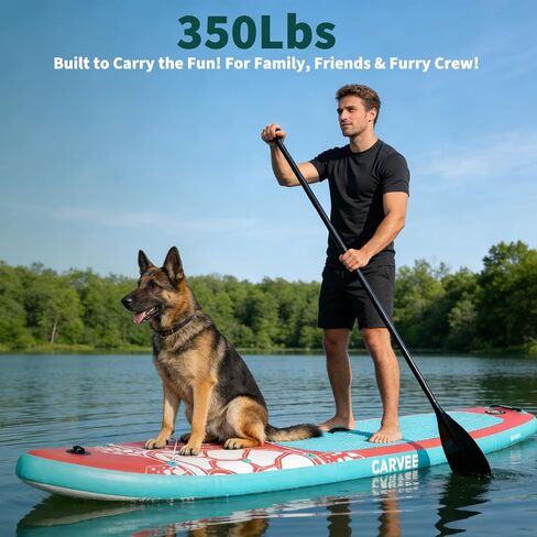 GarveeLife Inflatable Stand Up Paddle Board with Premium SUP Paddle Board Accessories, Wide Stable Design, Non-Slip EVA Deck Pad, Built-in Camera Mount, for Adults & Youth, 10'6"/11'/11'5" in Saudi Arabia