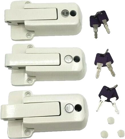CBL-W-3X 3 - White Locking Cargo for Trailer Cambar Door Vise Lock Self Latching Keyed Alike - Trailer Cam-bar Door Latch Replacement in Saudi Arabia