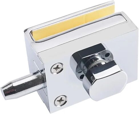 8-12mm Glass No Drilling Bathroom Double/Single Door Latches Lock Bolt 1Pcs(Brush Double) in Saudi Arabia