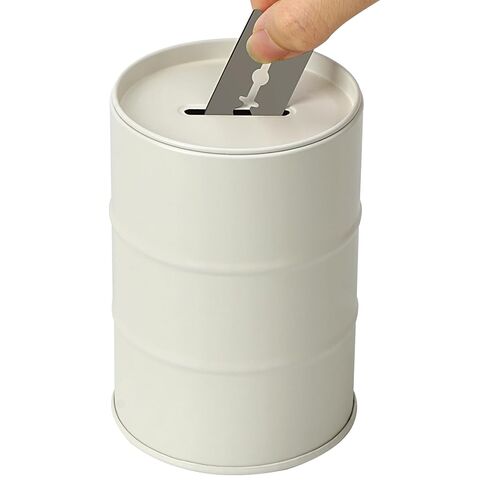 Linkidea Safety Razor Blade Disposal Container Box, Metal Razor Disposal Case Safe Bank for Storing Used Wasted Blades (White) in Saudi Arabia
