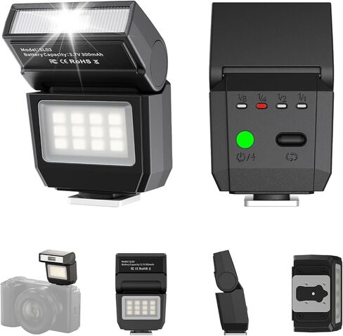 Ulanzi SL03 Mini Flash Speedlite - GN8 Powerful 6500k On-Camera Flash Light, 4 Power Levels, Compatible with Sony ZV-1/ZV-E10/Canon/Nikon/Fuji/Panasonic/Leica/Olympus, Not Fits Sony ZV-1F in Saudi Arabia