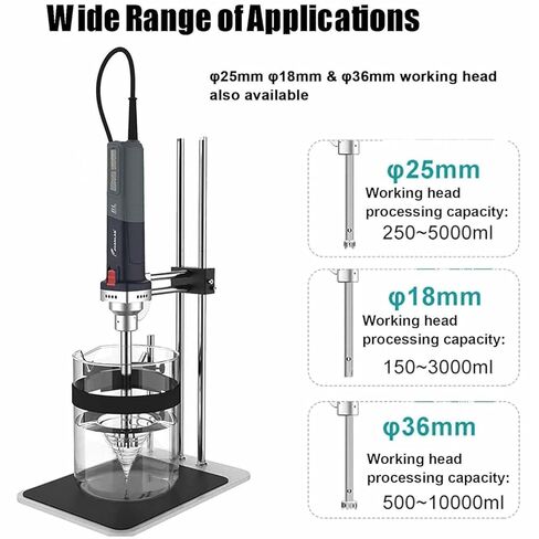 Handheld Homogenizer,1300W High-Speed Cell Tissue Homogenizer,Laboratory Homogenising Emulsifiers with Adjustable Gears,6 Gears Adjustable, with Double Upright Bracket in Saudi Arabia