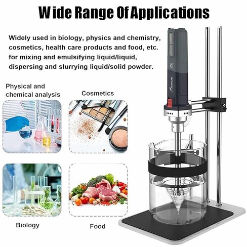 Handheld Homogenizer,1300W High-Speed Cell Tissue Homogenizer,Laboratory Homogenising Emulsifiers with Adjustable Gears,6 Gears Adjustable, with Double Upright Bracket in Saudi Arabia