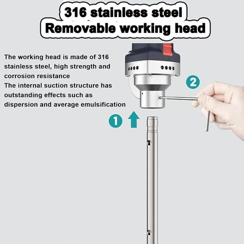 Handheld Homogenizer,1300W High-Speed Cell Tissue Homogenizer,Laboratory Homogenising Emulsifiers with Adjustable Gears,6 Gears Adjustable, with Double Upright Bracket in Saudi Arabia