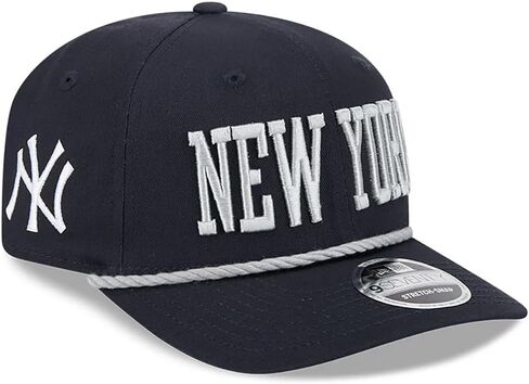 قبعة New Era NY New York Yankees 9SEVENTY قابلة للتمدد، قبعة قابلة للتعديل باللون الأزرق الداكن in Kuwait