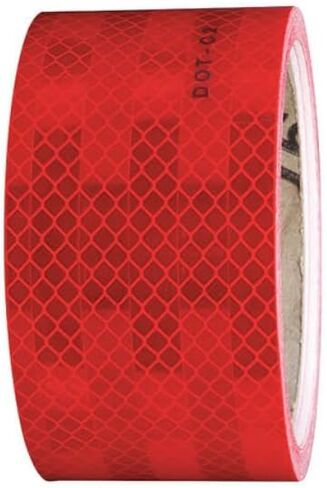 4" Wide x 10' Foot Long Roll of 3M DOT Diamond Grade Conspicuity Solid Red Reflective Sheeting Safety Tape 983-72ES in Kuwait