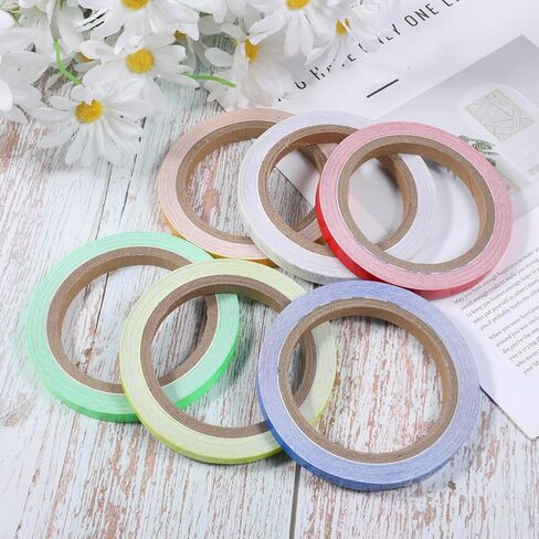6 Rolls Reflective Tape for Bikes Adhesive 6 Colors Night Safety Iron On Reflective Tape Waterproof for Trailer Motorcycle Yellow.,Orange, Green,Silver, Blue, Red(0.4 Inch x 157 Feet) in Saudi Arabia
