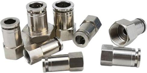 Brass Nickel Plated Female PCF Metal Pneumatic Quick Connector Hose 1/8" 1/4" 3/8" 1/2" Standard Pipe Thread Air Compressor Fittings(PCF4-02) in Saudi Arabia