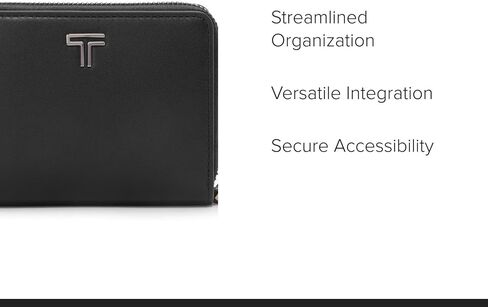 Tumi Tri Fold Zip Around, Black/Gunmetal, One Size in Saudi Arabia