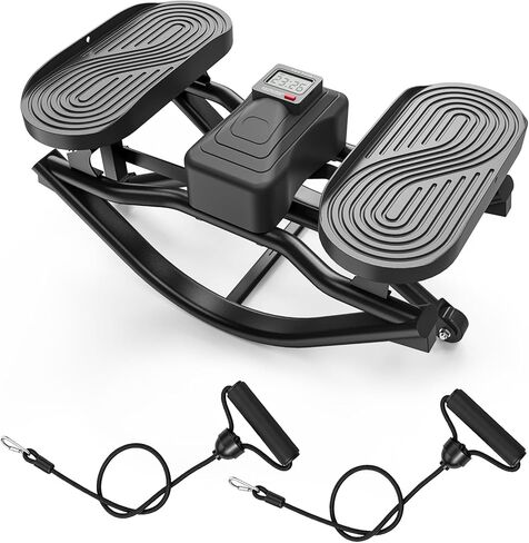 Yagud Rock Stepper للتمرين في المنزل، جهاز روك ستيبر محمول من الجانب إلى الجانب مع أشرطة مقاومة، جهاز تمرين كامل الجسم منخفض التأثير صديق للركبة للمكتب in Kuwait