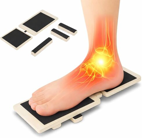 لوح توازن قابل للتعديل لقوة الكاحل والقدم - مدرب ثبات بساق واحدة لتحقيق التوازن والحركة ومرونة الساق والتحكم الأساسي - معدات تمرين القدم للمنزل والمكتب وصالة الألعاب الرياضية وإعادة التأهيل in Kuwait