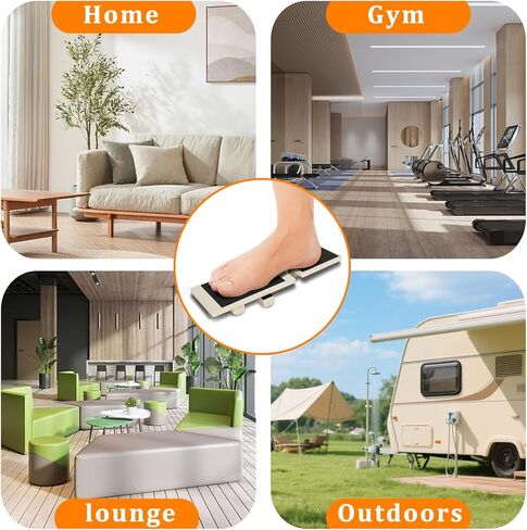 لوح توازن قابل للتعديل لقوة الكاحل والقدم - مدرب ثبات بساق واحدة لتحقيق التوازن والحركة ومرونة الساق والتحكم الأساسي - معدات تمرين القدم للمنزل والمكتب وصالة الألعاب الرياضية وإعادة التأهيل in Kuwait