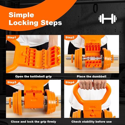 Kettlebell Grip Kettlebell محول قابل للتعديل Kettlebell مقبض محمول دمبل غلاية جرس محول مرفق للتدريبات المنزلية والسفر in Kuwait