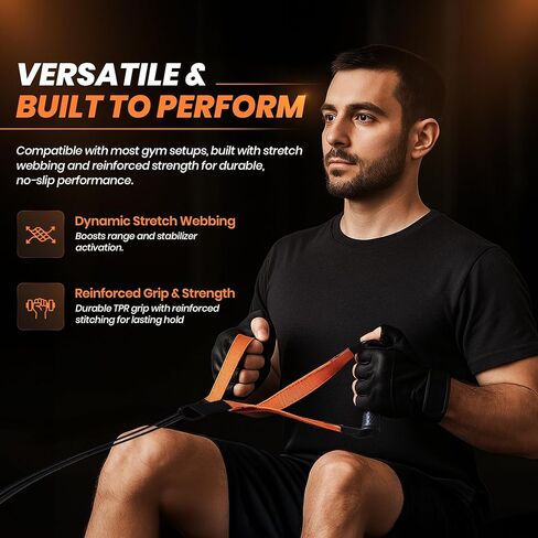 Inspired Living Co. مرفق كابل مقبض على شكل حرف D (عبوة من قطعتين) - مقابض كابلات الصالة الرياضية شديدة التحمل لآلات الكابلات، وصالة الألعاب الرياضية المنزلية وأشرطة المقاومة - مقابض على شكل حرف D غير قابلة للانزلاق لعمليات السحب والصفوف وتدريب القوة in Kuwait