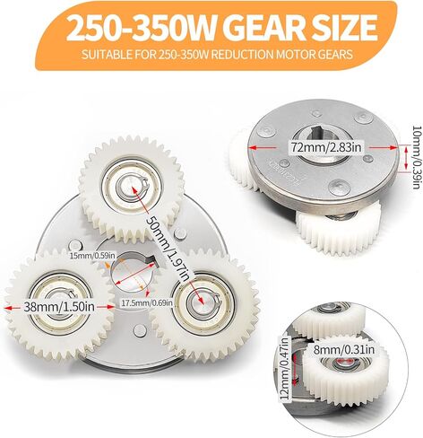 محرك دراجة كهربائية قابض داخلي مع تروس، 3 عجلات من النايلون، متطابقة مع محركات محور العجلة 250 وات/ 350 وات/ 500 وات، ملحقات الدراجات الكهربائية in Kuwait