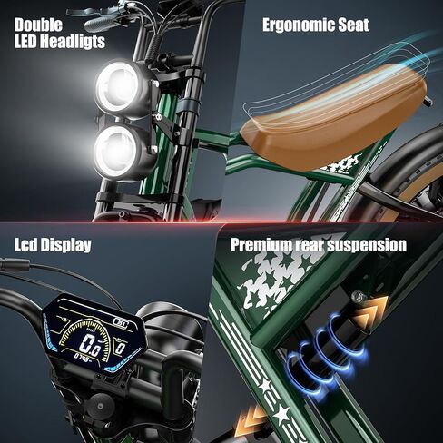 دراجة كهربائية ES2 Ultra Off Road، دراجة كهربائية ذات بطارية فائقة 22.5 أمبير بنظام التعليق الكامل، عزم دوران 92 نانومتر، دراجة كهربائية هيدروليكية فائقة القوة، سرعة تصل إلى 32 ميل في الساعة و100 ميل، 7 سرعات 20 بوصة دراجة كهربائية لجميع التضاريس in Kuwait