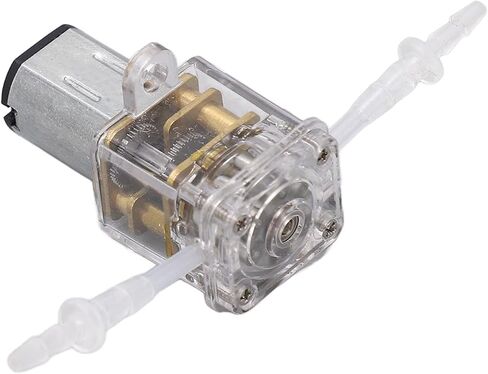 مضخة تمعجية صغيرة من كينسو، مضخة جرعات من البولي كربونات والسيليكون بمعدل 1 مل في الدقيقة، ست بكرات للتوصيل الدقيق للسائل في التطبيقات المختبرية أو المنزلية (G10 3V) in Kuwait