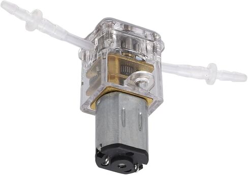 مضخة تمعجية صغيرة من كينسو، مضخة جرعات من البولي كربونات والسيليكون بمعدل 1 مل في الدقيقة، ست بكرات للتوصيل الدقيق للسائل في التطبيقات المختبرية أو المنزلية (G10 3V) in Kuwait