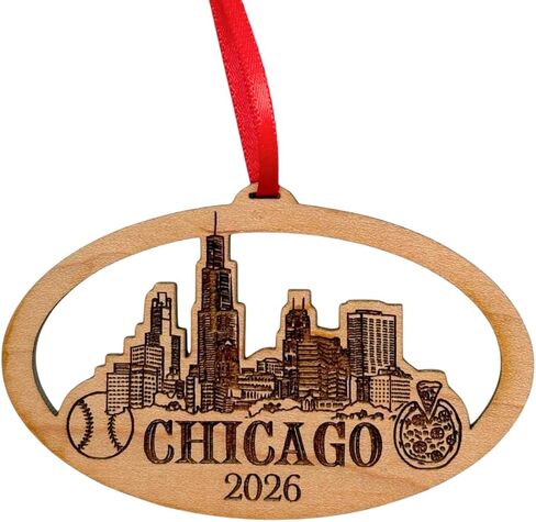 Las Vegas Christmas Ornament 2024 in Laser Cut Wood - Las Vegas Souvenirs and Gifts, Vegas Ornament - Comes in a Gift Box in Saudi Arabia