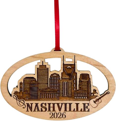 Las Vegas Christmas Ornament 2024 in Laser Cut Wood - Las Vegas Souvenirs and Gifts, Vegas Ornament - Comes in a Gift Box in Saudi Arabia