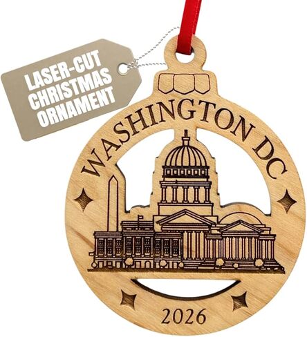 Las Vegas Christmas Ornament 2024 in Laser Cut Wood - Las Vegas Souvenirs and Gifts, Vegas Ornament - Comes in a Gift Box in Saudi Arabia