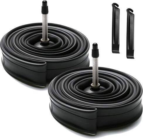 700x32c/700x35c دراجة أنبوب FV48mm بريستا صمام 2 حزمة الطريق دراجة الأنابيب الداخلية مع 2 عتلات الإطارات قسط بوتيل المطاط الحصى أنابيب الدراجة in Saudi Arabia