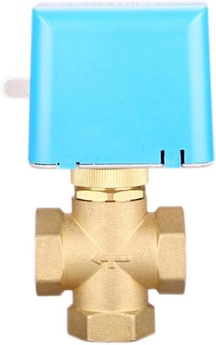 1 "صمامات كروية نحاسية كهربائية بمحرك 2 سلك AC220V صمام إيقاف إيقاف ثلاثي الاتجاه in Kuwait