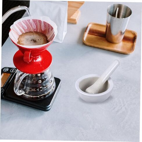 Luxshiny 60mm Porcelain Mortar and Pestle Set Ceramic Grinding Bowl for Medicine and Garlic Laboratory Supplies Random Style in Saudi Arabia