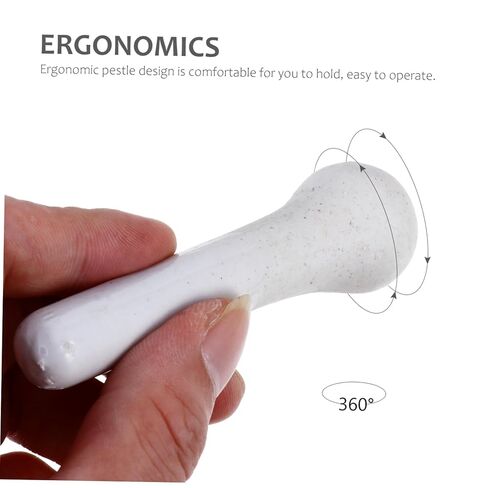 Luxshiny 60mm Porcelain Mortar and Pestle Set Ceramic Grinding Bowl for Medicine and Garlic Laboratory Supplies Random Style in Saudi Arabia