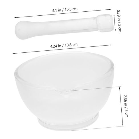 Mini Glass Mortar and Pestle Set 80ml Multifunctional Grinding Bowl for Spices and Medicines Lightweight Lab Equipment for Home and Kitchen Use in Saudi Arabia