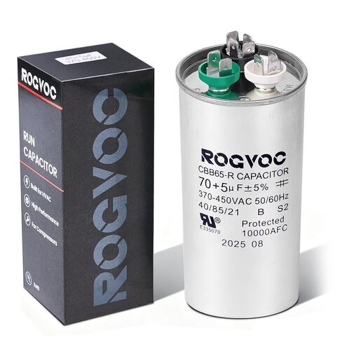 45+5 uF 45/5 MFD ±5% 370/440V CBB65 UL Certified AC Capacitor, Round Start Dual Run Capacitor for AC Compressor and Fan Motor, Replacement for Air Conditioner Condenser or Heat Pump Systems in Saudi Arabia