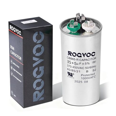 45+5 uF 45/5 MFD ±5% 370/440V CBB65 UL Certified AC Capacitor, Round Start Dual Run Capacitor for AC Compressor and Fan Motor, Replacement for Air Conditioner Condenser or Heat Pump Systems in Saudi Arabia