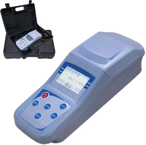 مقياس تعكر المياه الرقمي، كاشف التعكر المحمول، مجموعة أدوات قياس التعكر مع شاشة رقمية بإضاءة خلفية وحقيبة تخزين، نطاق قياس 0-1000NTU ومعايرة 2 إلى 7 نقاط، للمختبر والنبات in Kuwait