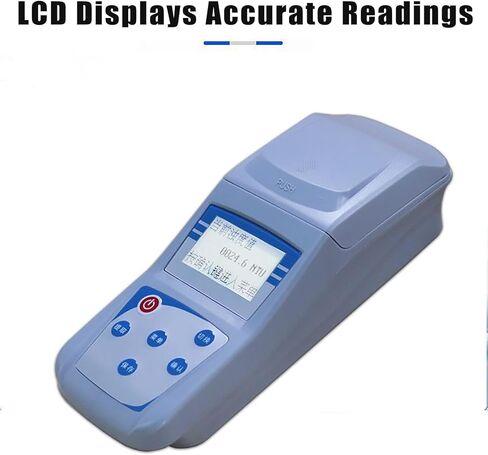 مقياس تعكر المياه الرقمي، كاشف التعكر المحمول، مجموعة أدوات قياس التعكر مع شاشة رقمية بإضاءة خلفية وحقيبة تخزين، نطاق قياس 0-1000NTU ومعايرة 2 إلى 7 نقاط، للمختبر والنبات in Kuwait