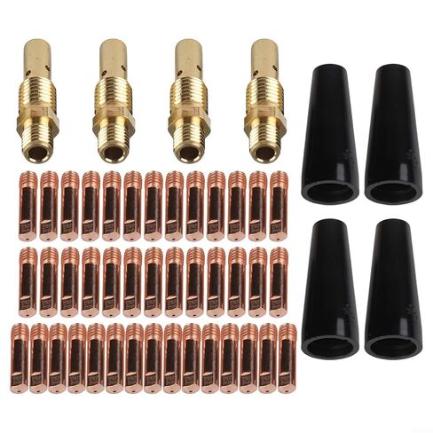 Welding Accessory Collection 48Pcs Including Essential Gas Diffusers and Contact Tips in Saudi Arabia