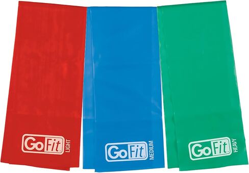 GoFit Latex Power Flat Band Kit for Resistance Band Training, Stretch Resistance Band, Mobility Band in Saudi Arabia