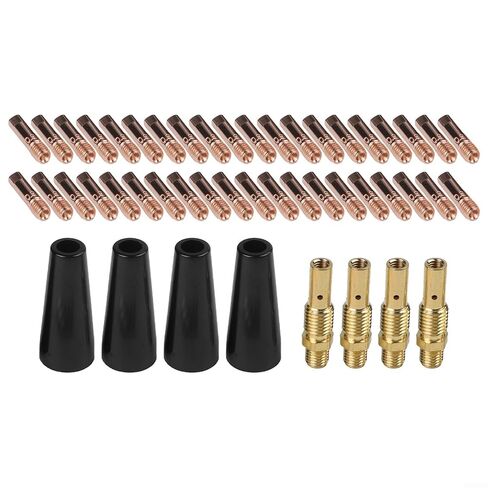 Welding Accessory Collection 48Pcs Including Essential Gas Diffusers and Contact Tips in Saudi Arabia
