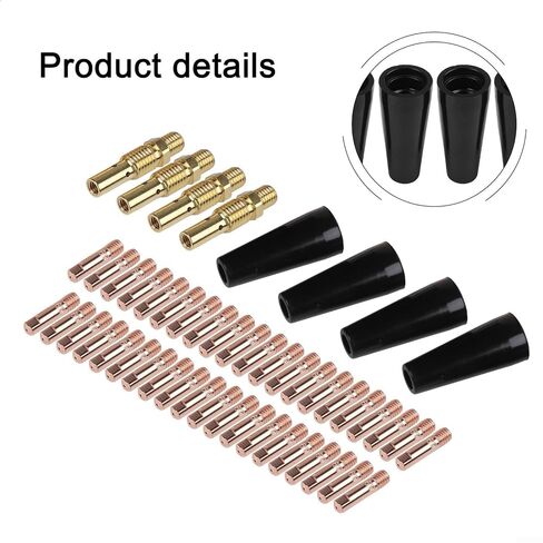 Welding Accessory Collection 48Pcs Including Essential Gas Diffusers and Contact Tips in Saudi Arabia