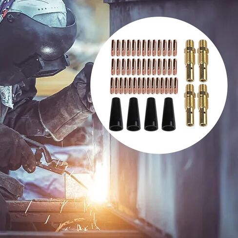 Welding Accessory Collection 48Pcs Including Essential Gas Diffusers and Contact Tips in Saudi Arabia