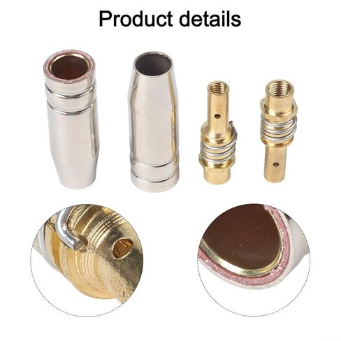 24PCS MIG Welding Accessory Set with 20 Power Nozzles 0.6/0.8/0.9/1.0/1.2 mm Contact Tips for AK15 MB-15 Torches in Saudi Arabia
