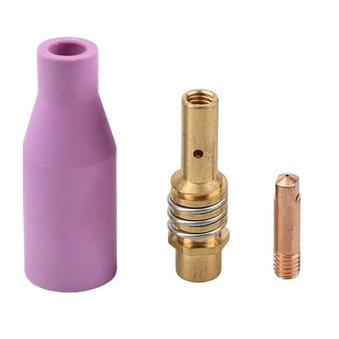 10 Pcs Welding Accessories Kit for 15AK MB-15 Burners 0.9mm Contact Tips Conical Gas Nozzle Ceramic Nozzles Diffuser Insulator in Saudi Arabia